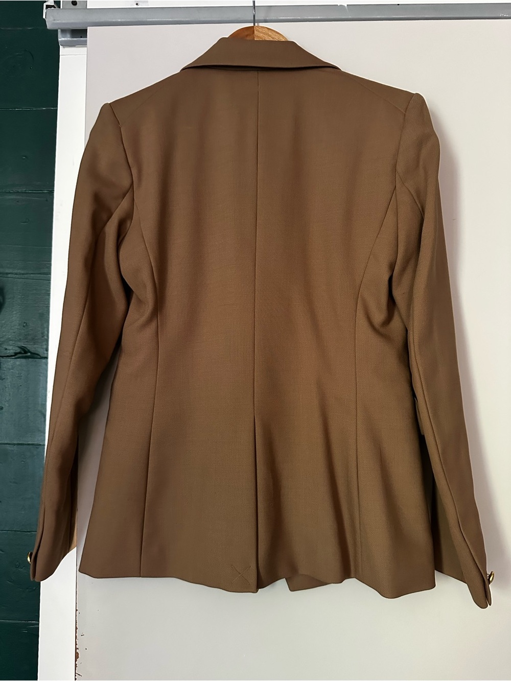 rag & bone Double-Breasted Brown Blazer with Gold Buttons - Picture 2 of 5